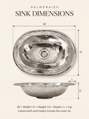 Silver Brass Drop-in Sink