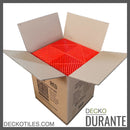 Garage Tile - <b>RED</b> - Interlocking PP Flooring - High End Polypropylene | 100% Recyclable | DECKO <b>DURANTE</b> (15.8" x 15.8" x  0.7" tile)