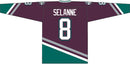 Teemu Selanne Anaheim Mighty Ducks Mitchell & Ness 1996/97 Alternate Captain Patch Blue Line Jersey
