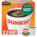 Dunkin' Original DECAF K-Cups, Medium Roast – 22 Count