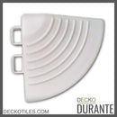 Garage Tile Corner for Interlocking PP Flooring - High End Polypropylene | 100% Recyclable | DECKO DURANTE (2.4" x 2.4" x 0.7")