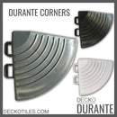 Garage Tile Corner for Interlocking PP Flooring - High End Polypropylene | 100% Recyclable | DECKO DURANTE (2.4" x 2.4" x 0.7")