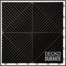 Garage Tile - BLACK - Interlocking PP Flooring - High End Polypropylene | 100% Recyclable | DECKO DURANTE (15.8" x 15.8" x 0.7" tile)