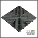 Garage Tile - GREY - Interlocking PP Flooring - High End Polypropylene | 100% Recyclable | DECKO DURANTE (15.8" x 15.8" x 0.7" tile)