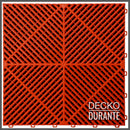 Garage Tile - <b>RED</b> - Interlocking PP Flooring - High End Polypropylene | 100% Recyclable | DECKO <b>DURANTE</b> (15.8" x 15.8" x  0.7" tile)