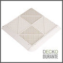 Garage Tile - WHITE - Interlocking PP Flooring - High End Polypropylene | 100% Recyclable | DECKO DURANTE (15.8" x 15.8" x 0.7" tile)
