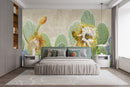 Contemporary Cactus Flowers Wallpaper Contemporary