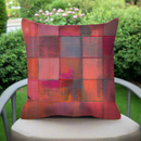 Outdoor Pillow - Vintage Checks Orange