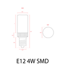 E12 4W SMD 12V LED Light Bulbs Dimmable Energy Saving Light Bulb
