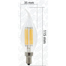 E12 3W LED Filament Candelabra Shape Dimmable Energy Saving Light Bulb