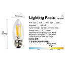E26 4W LED Filament Edison Bulbs Dimmable Energy Saving Light Bulb