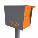 UpTown Box Locking Package Dropbox in TEXTURED GRAY METALLIC - Modern Mailbox