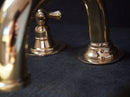 Unlacquered Brass Deck Mounted Faucet - 3 Holes Mounted Bath Faucet