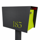 Uptown Box-2.0 in TEXTURED MATT JET BLACK - Modern Mailbox
