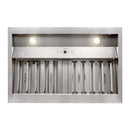 30" Range Hood Insert, Stainless Steel Kitchen Vent Hood with Dimmable LED Lights, 600CFM - NX-E90-30