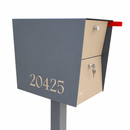 UpTown Box Locking Package Dropbox in TEXTURED GRAY METALLIC - Modern Mailbox
