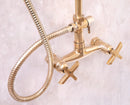 Unlacquered Brass Exposed Shower System