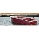 Welcome to Dale Hollow Lake Tennessee Vintage Boat Sunset | Wall Art Print on Real Wood