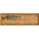 East Port Marina Dale Hollow Lake Fish Orange Latitude Longitude | Wall Art Print on Real Wood