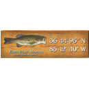 East Port Marina Dale Hollow Lake Bass Orange Latitude Longitude | Wall Art Print on Real Wood