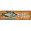 East Port Marina Dale Hollow Lake Fish  Orange Latitude Longitude | Wall Art Print on Real Wood
