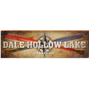 Dale Hollow Lake Tennessee Compass Rose & Oars | Wall Art Print on Real Wood
