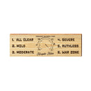 Mosquito Meter Sign | Real Art Print on Wood