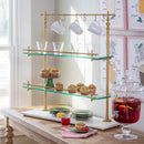 Lovecup White Marble and Brass Bistro Rack L057