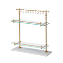 Lovecup White Marble and Brass Bistro Rack L057