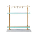 Lovecup White Marble and Brass Bistro Rack L057