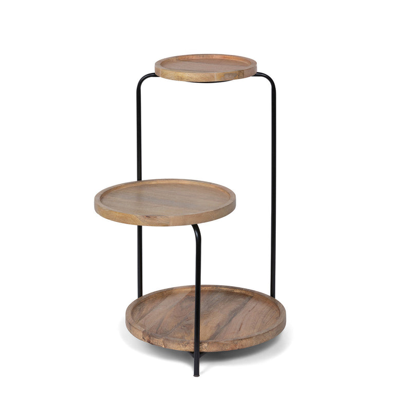 Lovecup Tiered Wood and Iron Display Stand L169