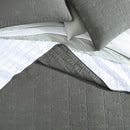 Lightweight Dark Green Brick Fish Pattern 4 Piece Cotton Daybed Cover Set