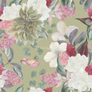 Fashionable Modern Green Floral Wallpaper
