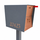 UpTown Box Locking Package Dropbox in TEXTURED GRAY METALLIC - Modern Mailbox