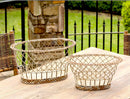 Lovecup French Country Braided Wire Baskets, Set of 2 L887