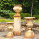 Lovecup Large Metal Portico Urn w/ Tall Pedestal L202