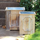 Lovecup Reclaimed Wood Planters with Galvanized Metal Liners, Set of 2 L312