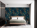 Dark Wallpaper with Parrots
