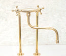 Elegant Brass Kitchen Faucet with Unique Elephant Trunk Spout
