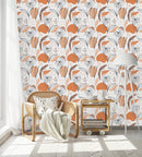 Stylish Black Floral Contour Wallpaper Tasteful