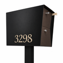 UpTown Box Locking Package Dropbox  in TEXTURED MATT  BLACK - Modern Mailbox