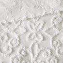 5-Piece French Country White Chenille Medallion Cotton Daybed Cover Bedding Set