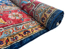 Hand-Knotted Afghani Bidjar Wool Rug – 9’x12’ – Intricate Geometric & Floral Motifs