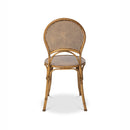 Lovecup Bamboo and Cane Look Metal Bistro Chair L695