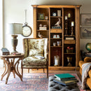 Lovecup Chinoiserie Inspired Pattern Wood Framed Wing Chair L027