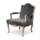 Lovecup Camilla Grey Velvet Upholstered Arm Chair L192