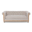 Lovecup Hillshire Washed Gray Tufted Sofa L664