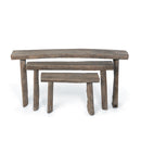 Lovecup Reclaimed Wood Nesting Tables, Set of 3 L002
