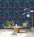 Voguish Red Flowers Wallpaper