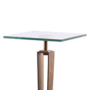 11" Modern Martini Table with White Marble